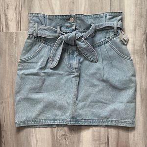 Boutique high waisted jean skirt